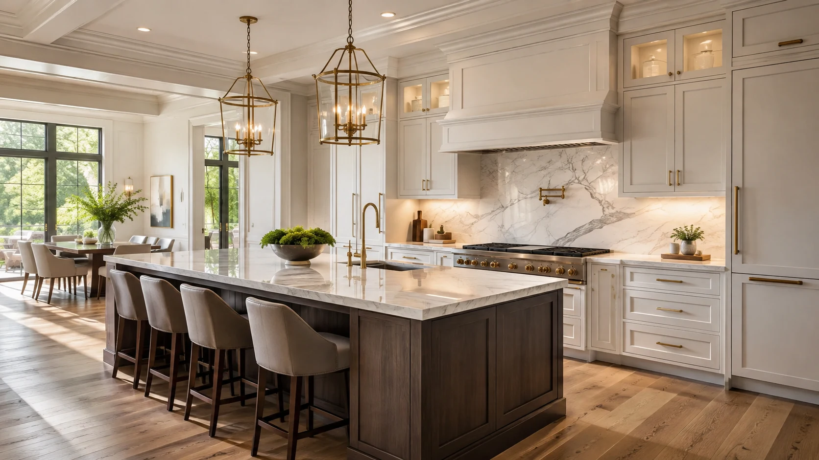 High-end kitchen finishes and materials