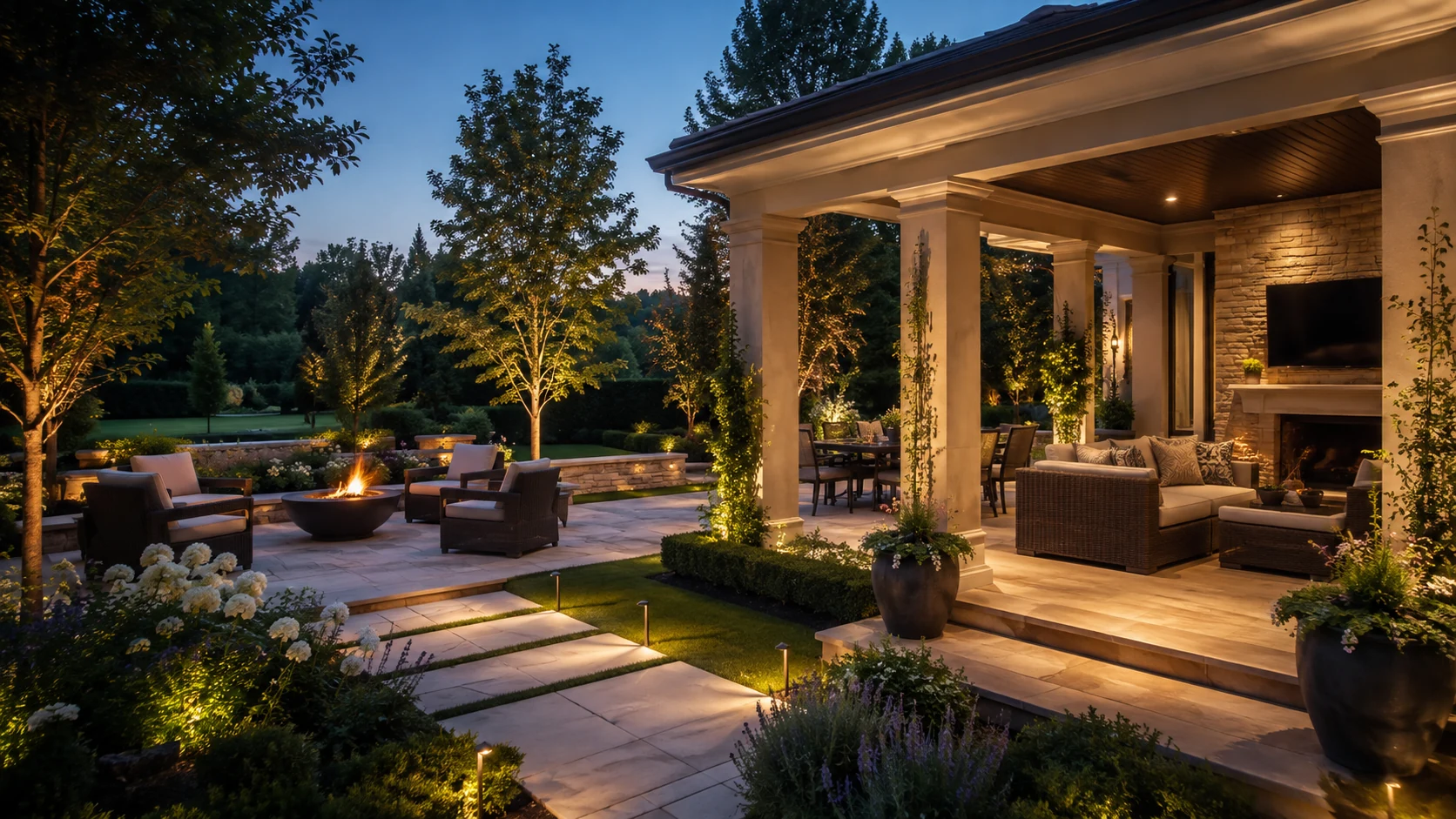 High-end outdoor living and landscape design